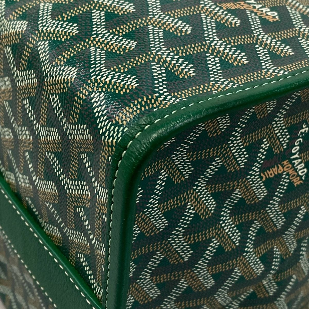 Goyard Tote Bag Villette Green Leather — view 7