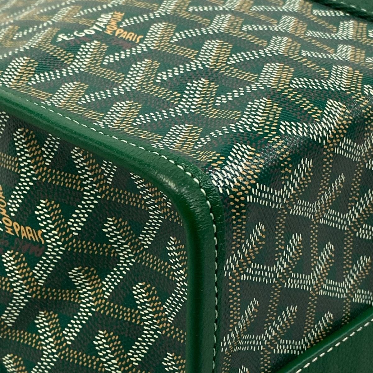 Goyard Tote Bag Villette Green Leather — view 6