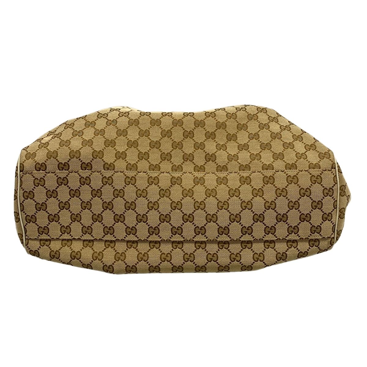 Gucci Tote Bag Sukey Beige Dark Brown Ivory Leather — view 5