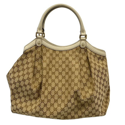 Gucci Tote Bag Sukey Beige Dark Brown Ivory Leather — view 3