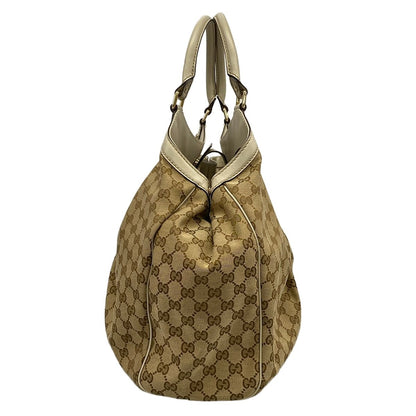 Gucci Tote Bag Sukey Beige Dark Brown Ivory Leather — view 4