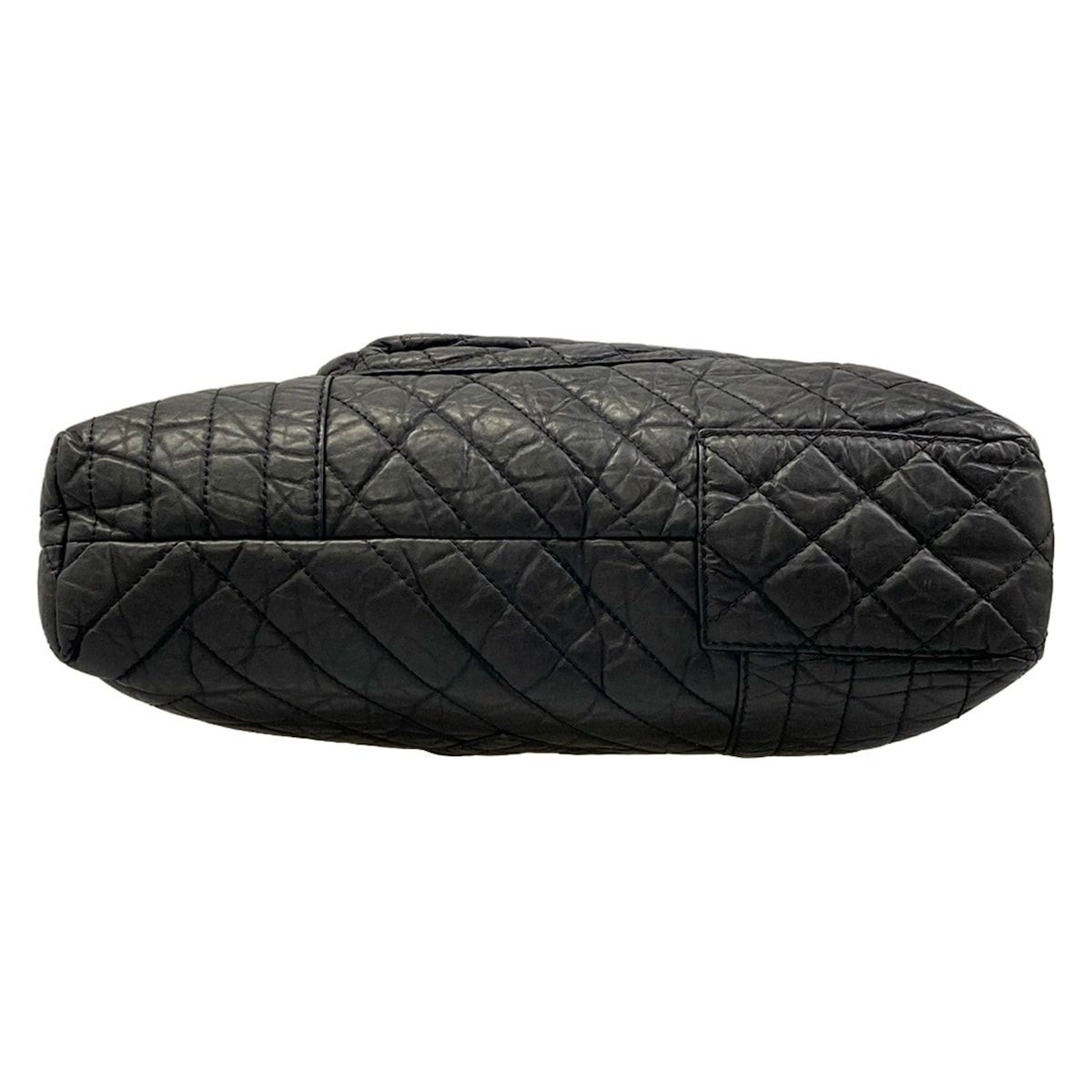 Chanel Shoulder Bag 2.55 Black Chain Silver Leather — view 5