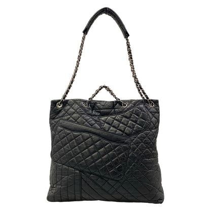 Chanel Shoulder Bag 2.55 Black Chain Silver Leather — view 3