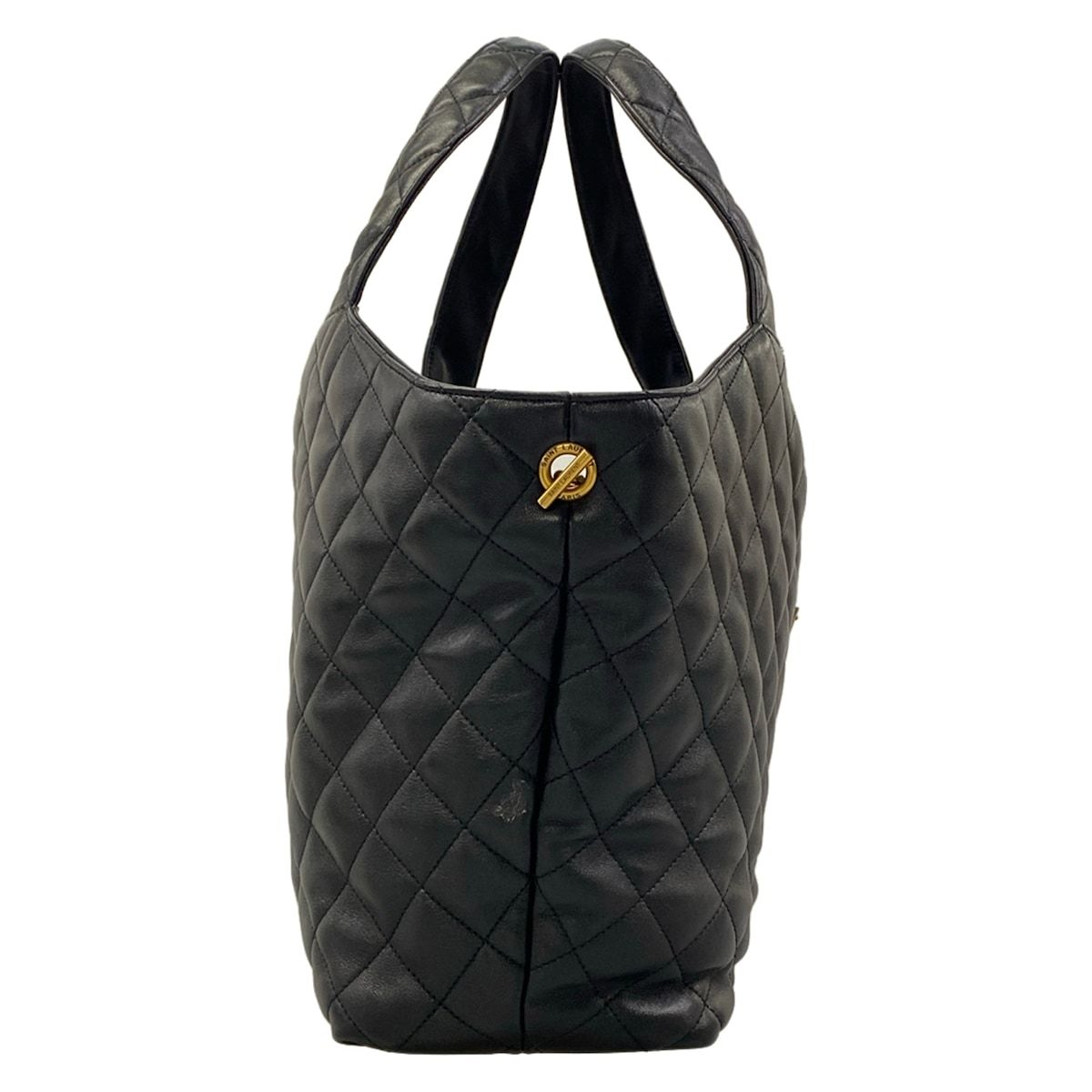 Saint Laurent Paris Tote Bag Icare Black Quilted Leather — view 2