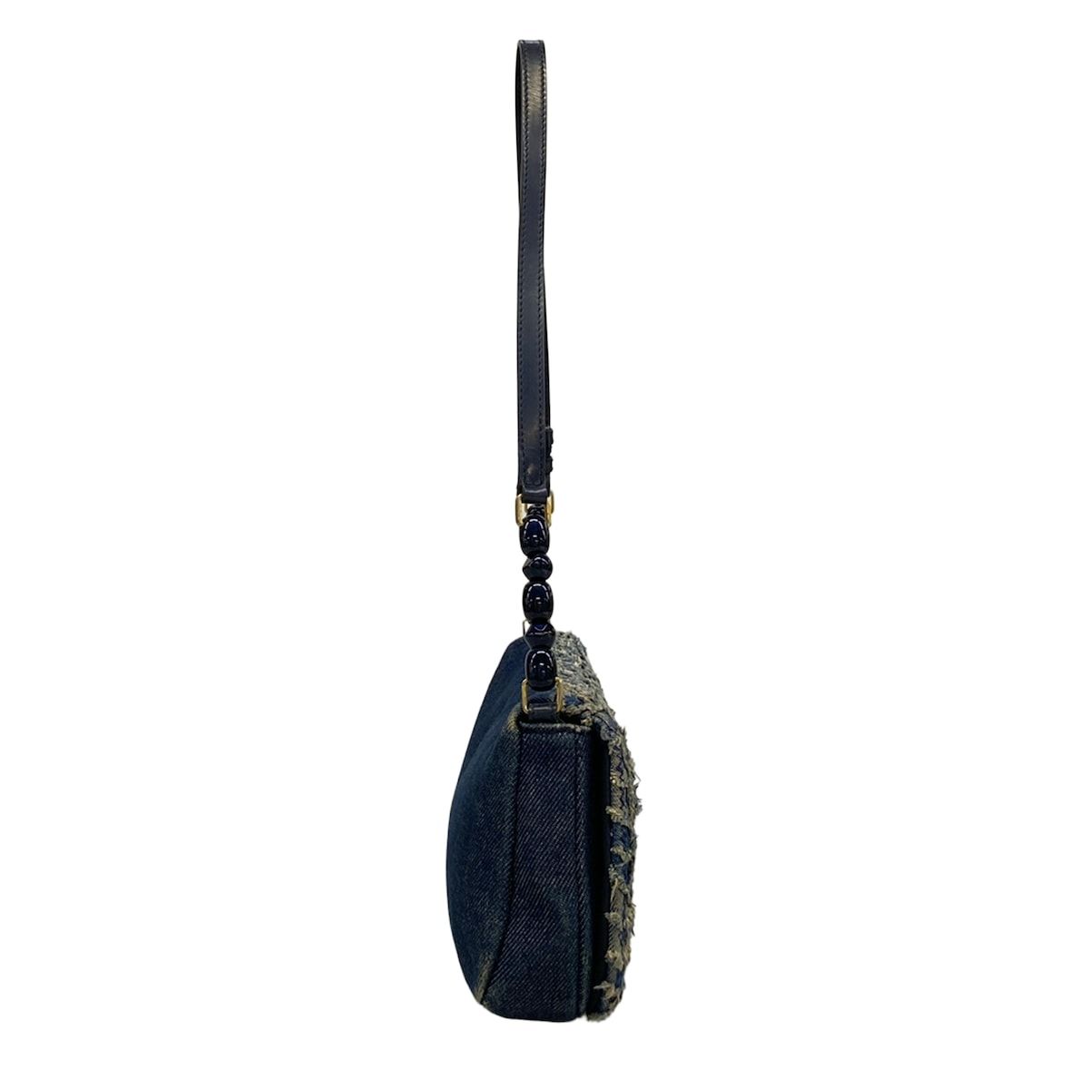 Dior Shoulder Bag Malice Pearl Navy Leather — view 2