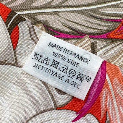 Hermes Scarf Twilly Orange Pink Multi Ribbon — view 3