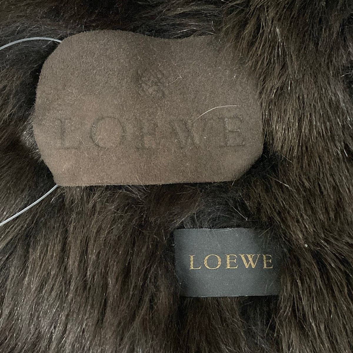 Loewe Coat M Dark Brown Sheep Leather Fur Winter 38 — view 3