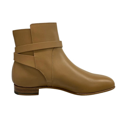 Hermes Short Boots Neo Beige Silver Leather — view 2