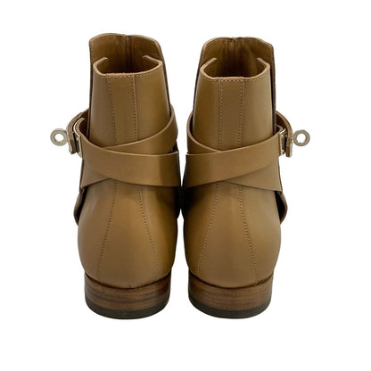 Hermes Short Boots Neo Beige Silver Leather — view 5