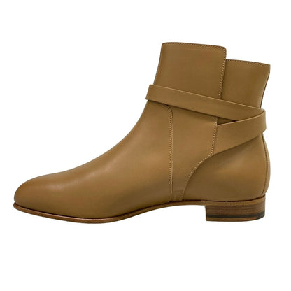 Hermes Short Boots Neo Beige Silver Leather — view 3