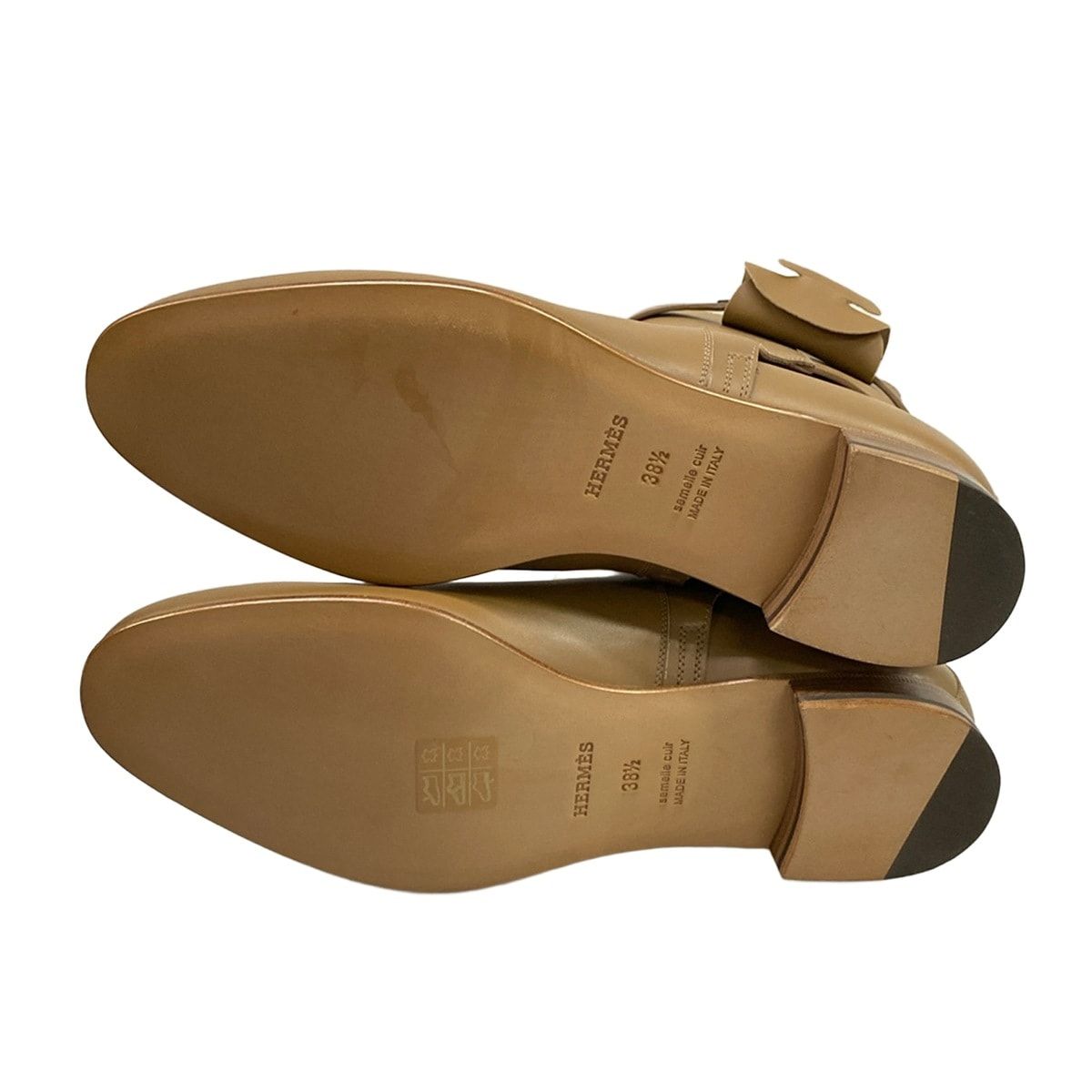 Hermes Short Boots Neo Beige Silver Leather — view 8
