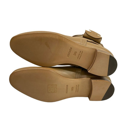 Hermes Short Boots Neo Beige Silver Leather — view 8