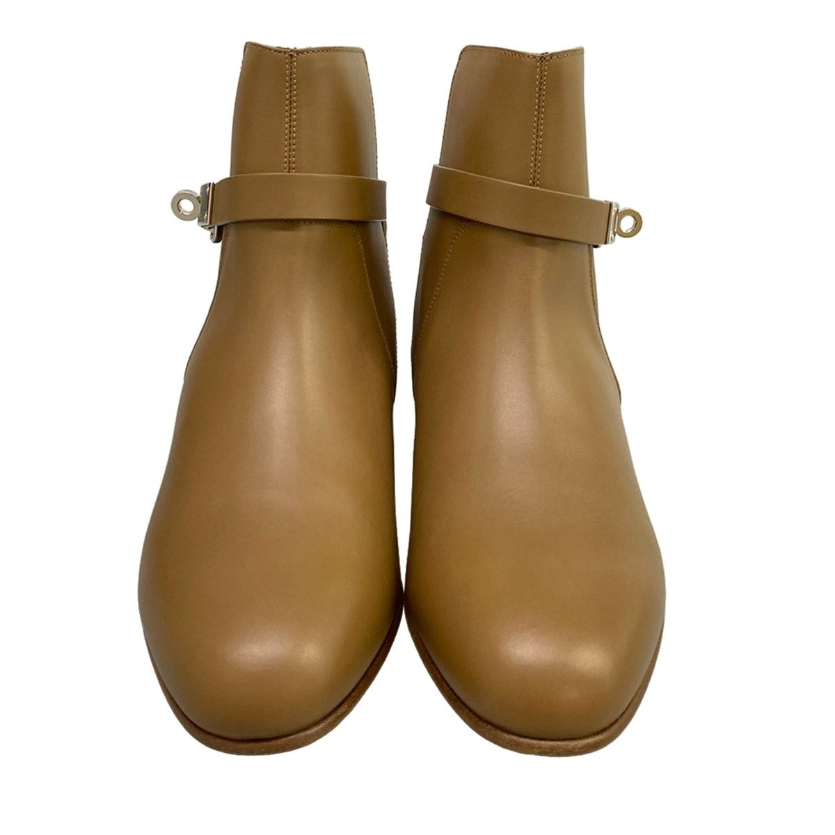 Hermes Short Boots Neo Beige Silver Leather — view 6