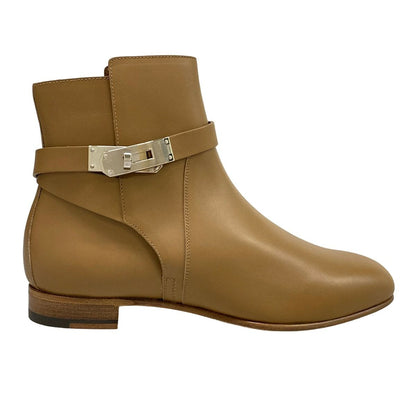 Hermes Short Boots Neo Beige Silver Leather — view 4