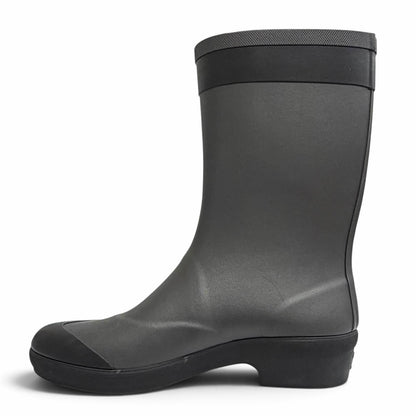Chanel Rubber CC Logo Side Rain Boots Short Black — view 6