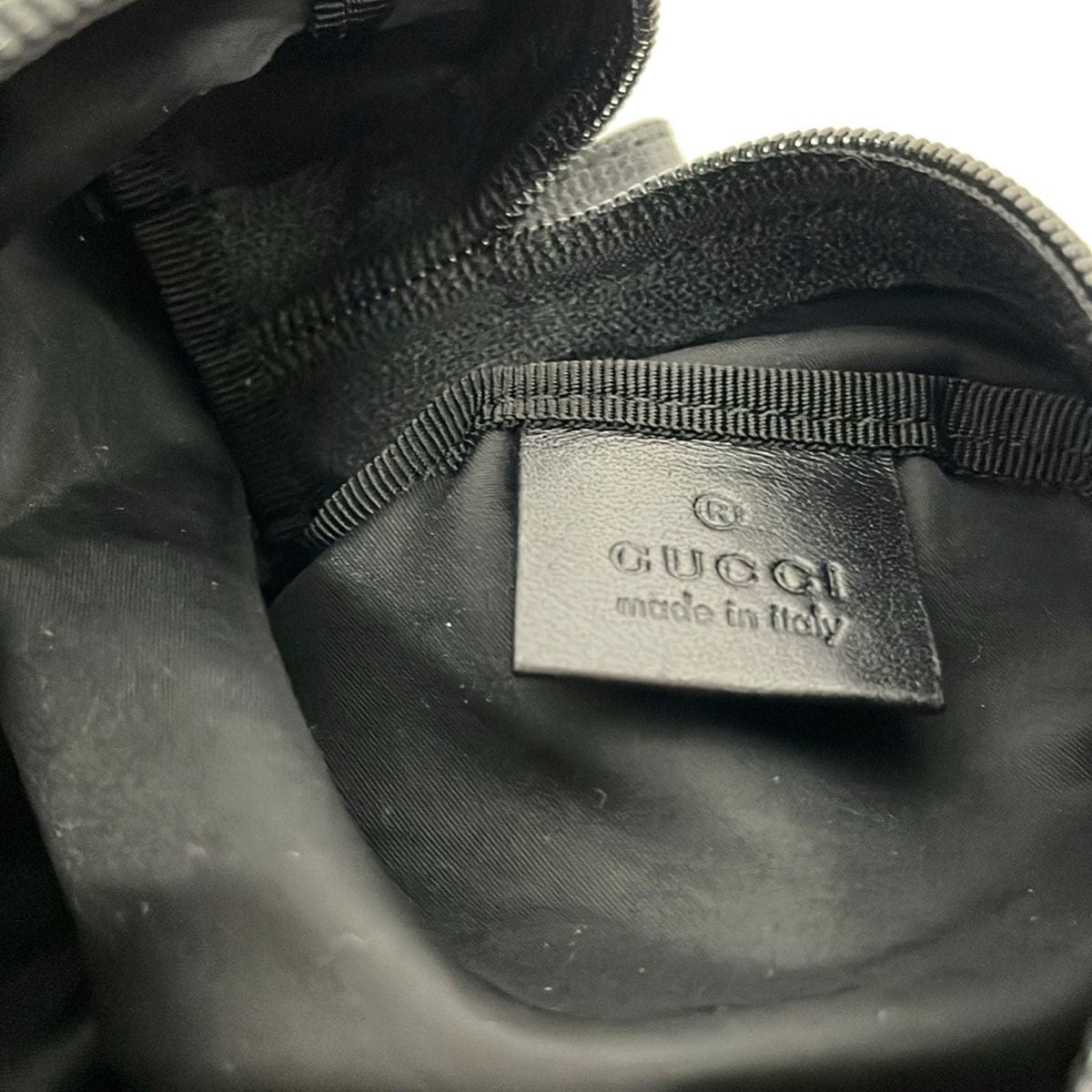 Gucci Pouch GG Pattern Black Leather — view 5
