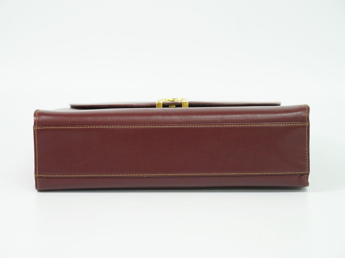 Cartier Must Line Handbag Leather Bordeaux Bag — view 3