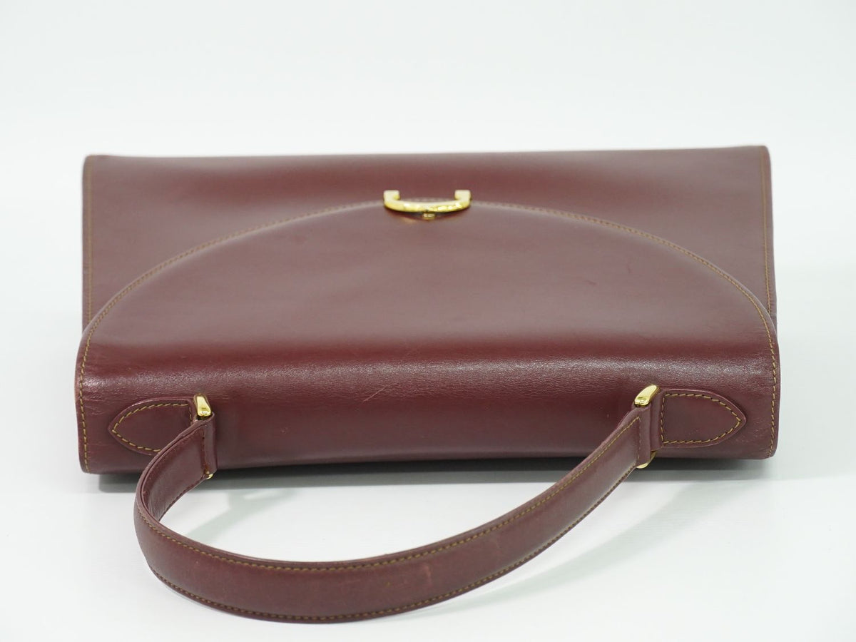 Cartier Must Line Handbag Leather Bordeaux Bag — view 5