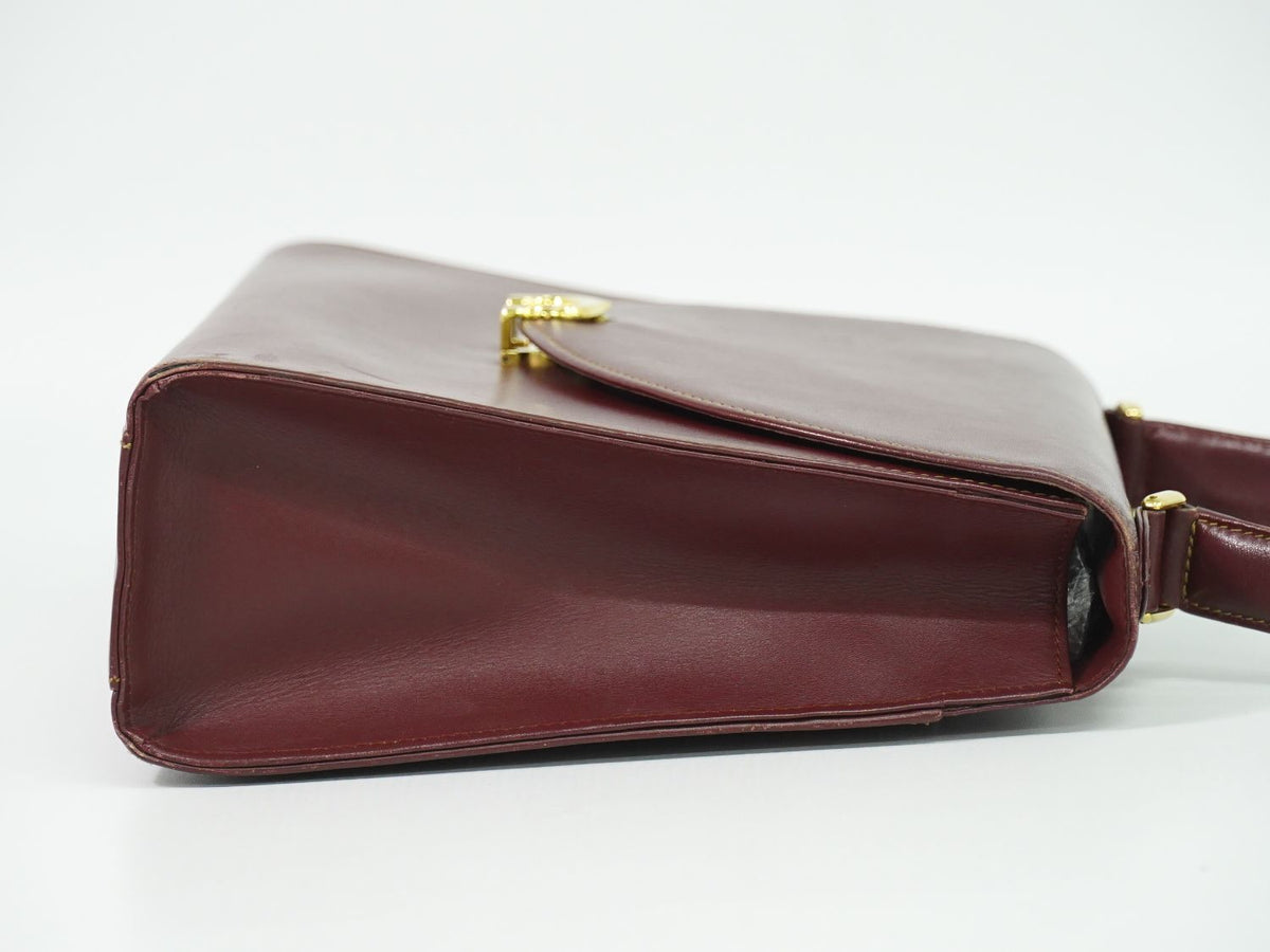 Cartier Must Line Handbag Leather Bordeaux Bag — view 4