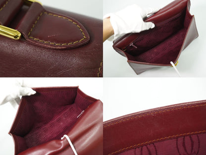 Cartier Must Line Handbag Leather Bordeaux Bag — view 8