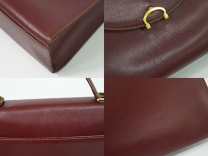 Cartier Must Line Handbag Leather Bordeaux Bag — view 7