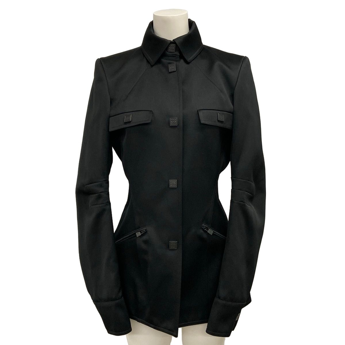Chanel Jacket S Black Cotton 34