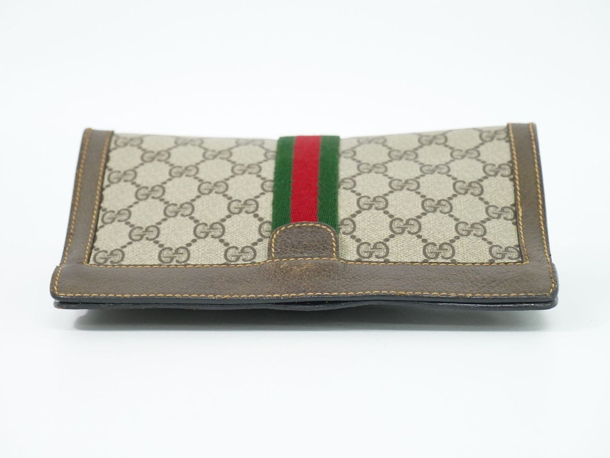 Gucci Vintage Sherry Line GG Supreme Clutch Beige — view 5