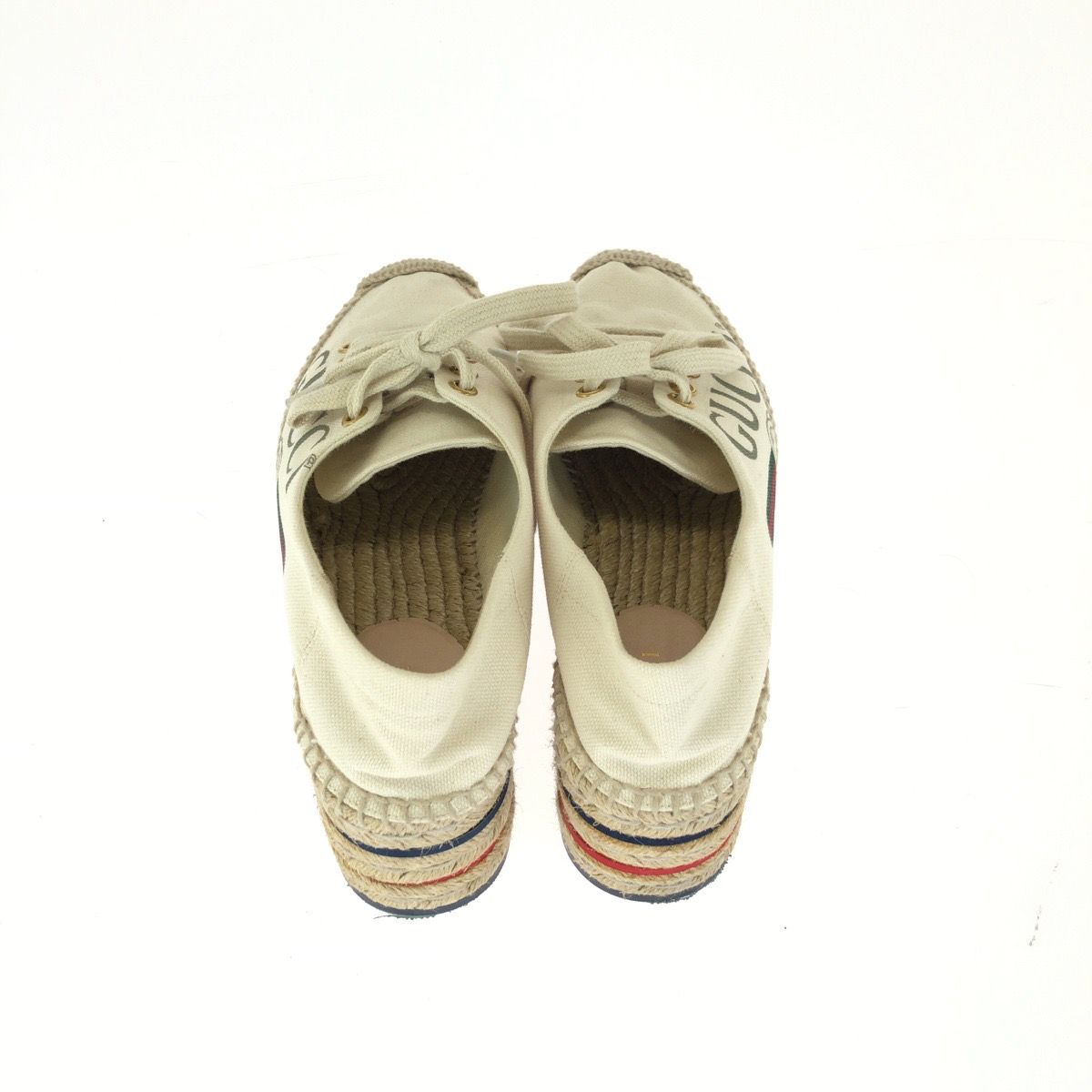 Gucci Sherry Line Platform Espadrilles Ivory Canvas Sneakers — view 3