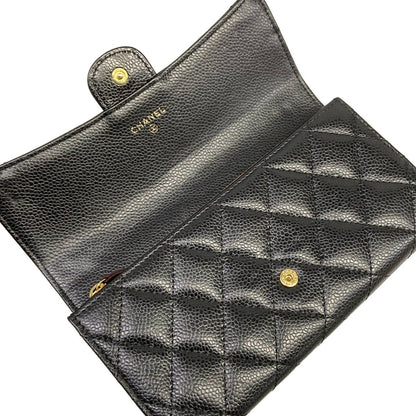 Chanel Wallet Quilted Black Gold — view 3