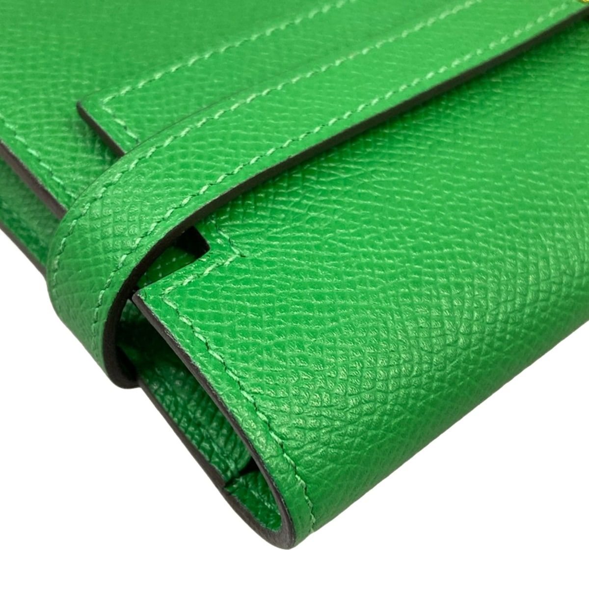 Hermes Wallet Kelly Long Bamboo Gold — view 7
