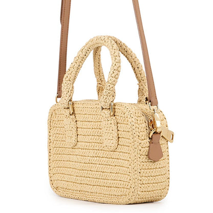 Miu Miu Arcadi Clochette Raffia 2-Way Shoulder Bag — view 2