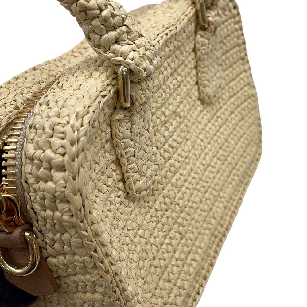 Miu Miu Arcadi Clochette Raffia 2-Way Shoulder Bag — view 8