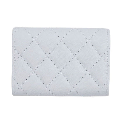 Chanel Trifold Wallet Quilted CC Logo Caviar Leather Rhinestone — view 3