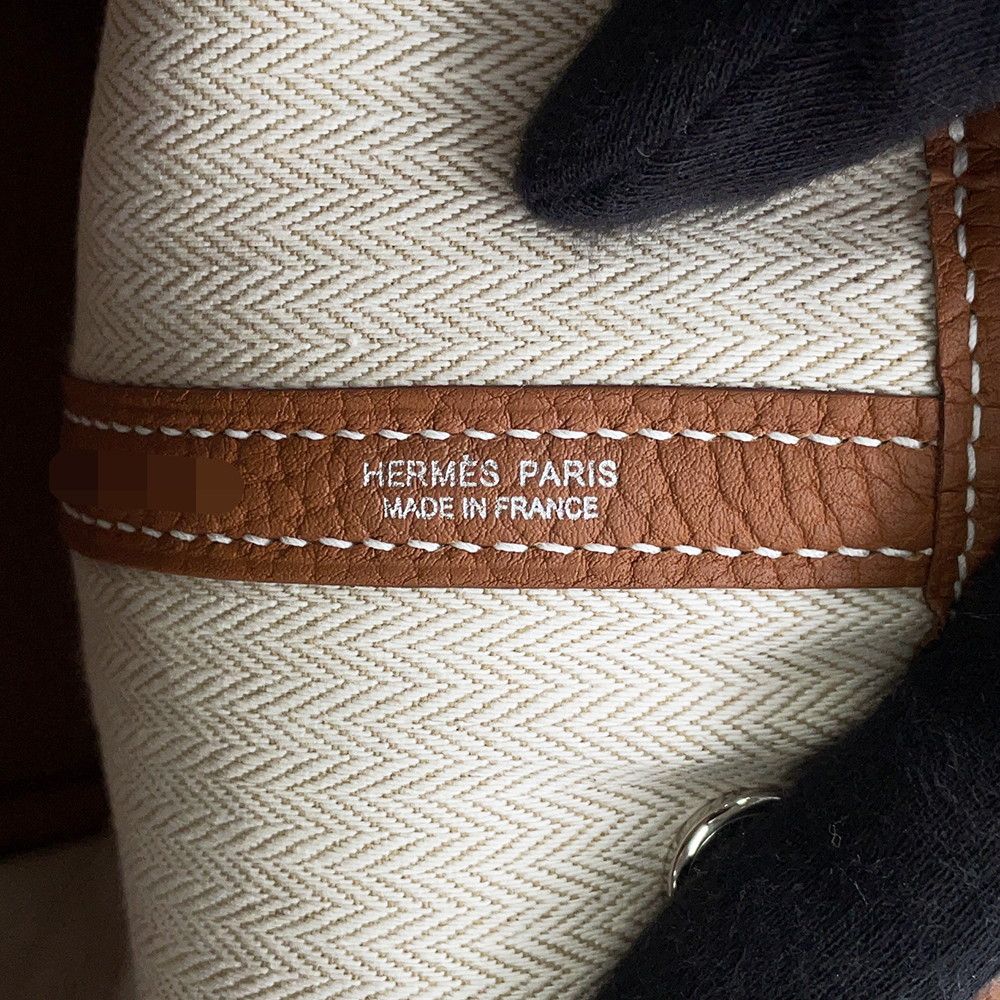 Hermes Tote Bag Garden Party TPM Gold Silver Negonda — view 6