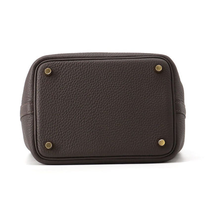 Hermes Handbag Picotin Lock PM Clemence Gold Taurillon — view 3