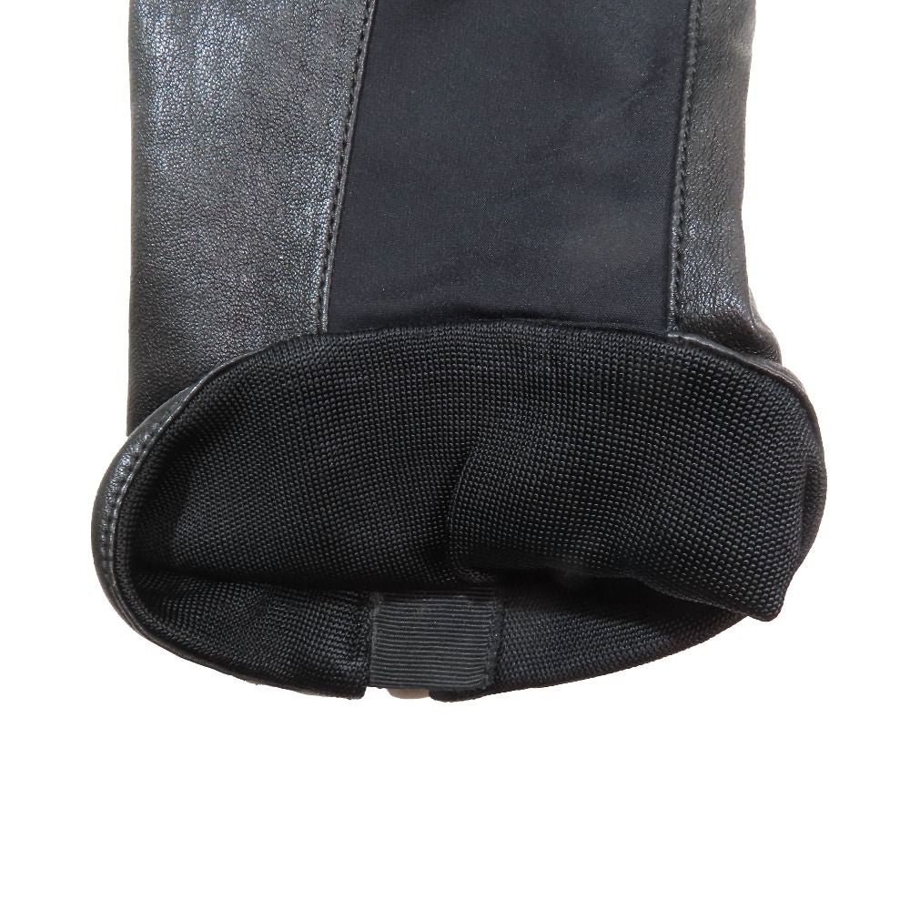 Louis Vuitton Lambskin Slim Pants Contrast Racing Hem Zip Black 38 — view 5
