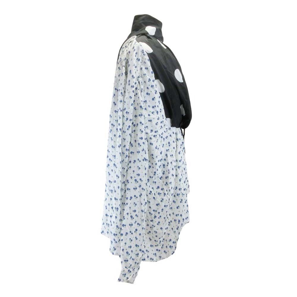 Balenciaga Draped Silk Top Shape Softening All Over Print Blouse Pullover Shirt — view 5