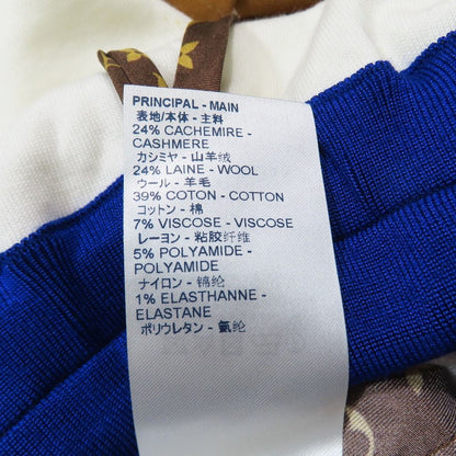 Louis Vuitton Cashmere Wool Knit Jogger Pants Monogram Drawstring White Blue XS — view 7