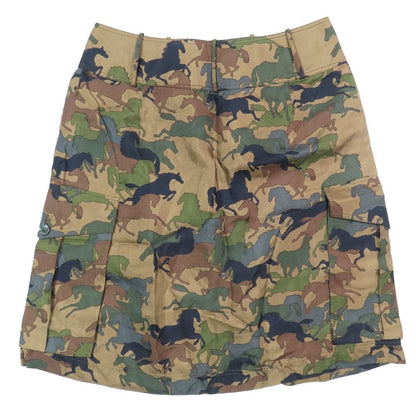 Hermes Horse Camouflage All Over Print Cargo Skirt Silk Camo Logo Button 38 — view 2
