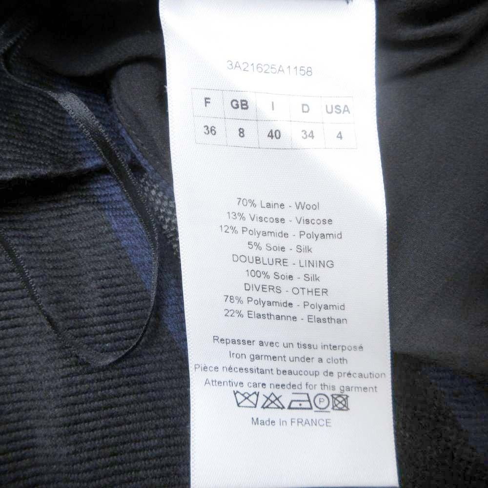 Dior Bare Top Dress Random Border Knee-Length Navy Black 36 — view 8