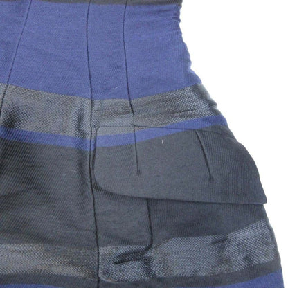 Dior Bare Top Dress Random Border Knee-Length Navy Black 36 — view 4