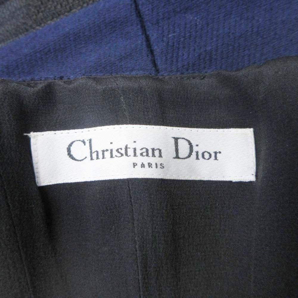 Dior Bare Top Dress Random Border Knee-Length Navy Black 36 — view 7