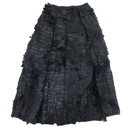 Dior Sample Silk Organdy Long Skirt Wrap Black 36