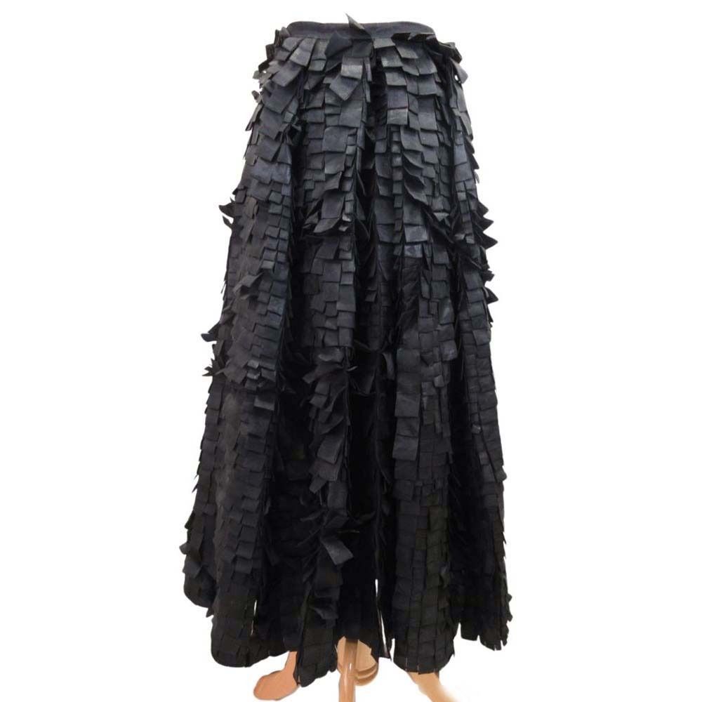 Dior Sample Silk Organdy Long Skirt Wrap Black 36 — view 6