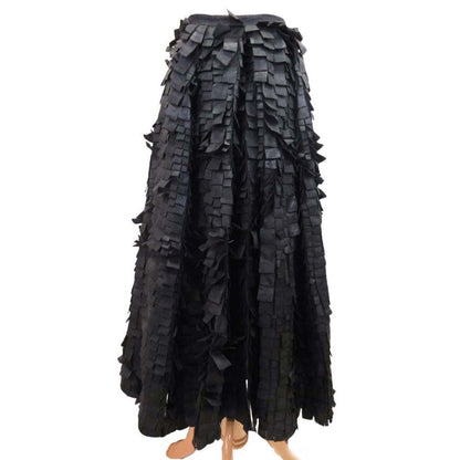 Dior Sample Silk Organdy Long Skirt Wrap Black 36 — view 6