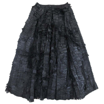 Dior Sample Silk Organdy Long Skirt Wrap Black 36 — view 2