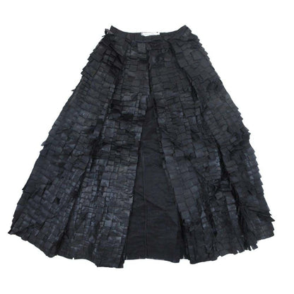 Dior Sample Silk Organdy Long Skirt Wrap Black 36 — view 7
