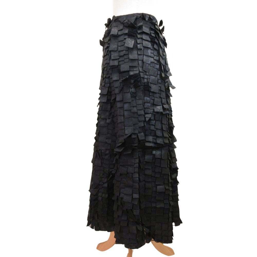 Dior Sample Silk Organdy Long Skirt Wrap Black 36 — view 5