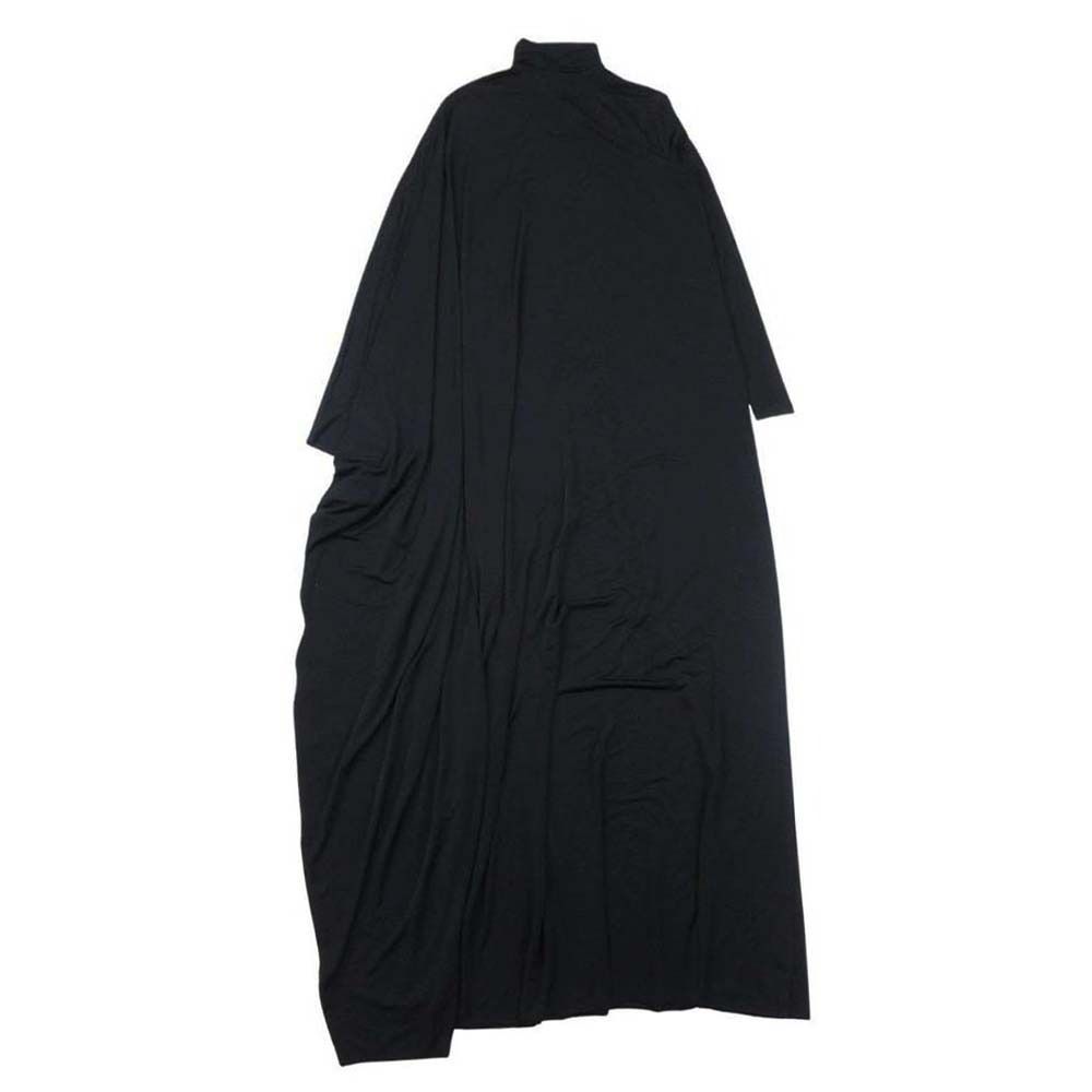 Balenciaga Rayon Stretch Maxi Dress Asymmetric Long Sleeve Black 36 — view 6