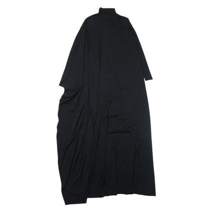 Balenciaga Rayon Stretch Maxi Dress Asymmetric Long Sleeve Black 36 — view 6
